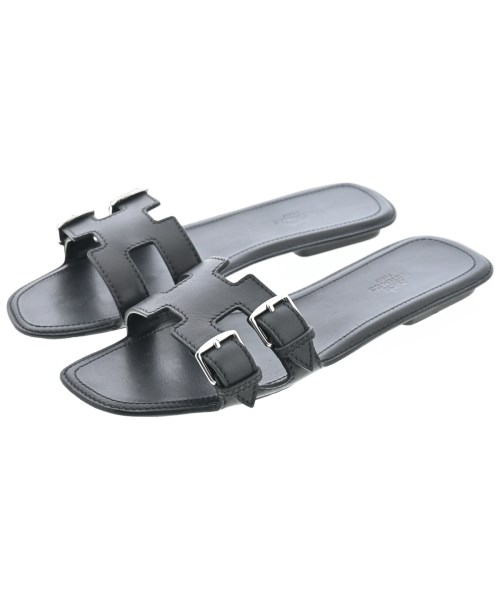 HERMES エルメス サンダル レディース EU40(26.5cm位) 黒 【中古】【古着】
