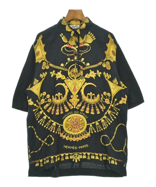 HERMES エルメス ニット・セーター レディース F 黒x黄x赤等(総柄) 【中古】【古着】