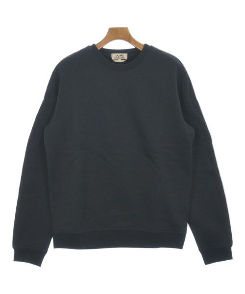HERMES エルメス スウェット メンズ L 黒x白 【中古】【古着】