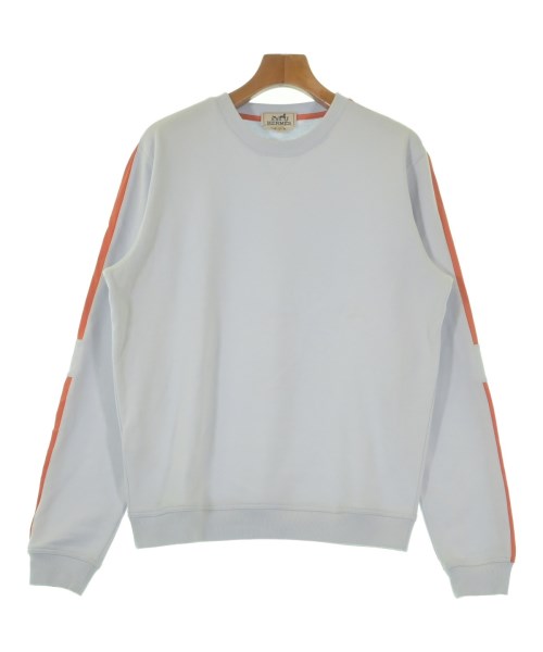 HERMES エルメス スウェット メンズ M 水色系xオレンジ 【中古】【古着】
