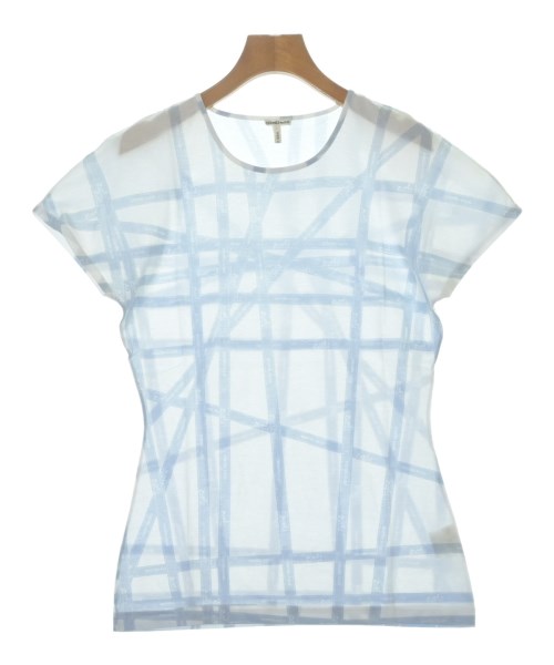 HERMES エルメス Tシャツ・カットソー レディース S 白x水色(総柄) 【中古】【古着】