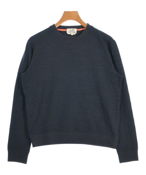 HERMES エルメススウェット メンズ L 紺【中古】【古着】