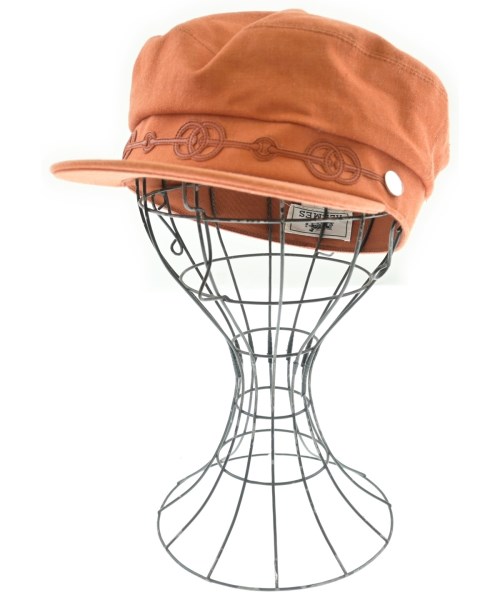 HERMES エルメスキャスケット レディース 57 オレンジ色【中古】【古着】