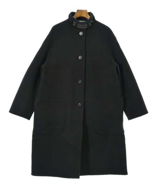 HERMES エルメス コート（その他） レディース 40(M位) 黒x茶(総柄) 【中古】【古着】