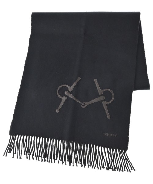 HERMES エルメス マフラー メンズ - 黒 【中古】【古着】