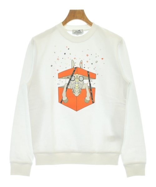 HERMES エルメススウェット メンズ XS 白【中古】【古着】