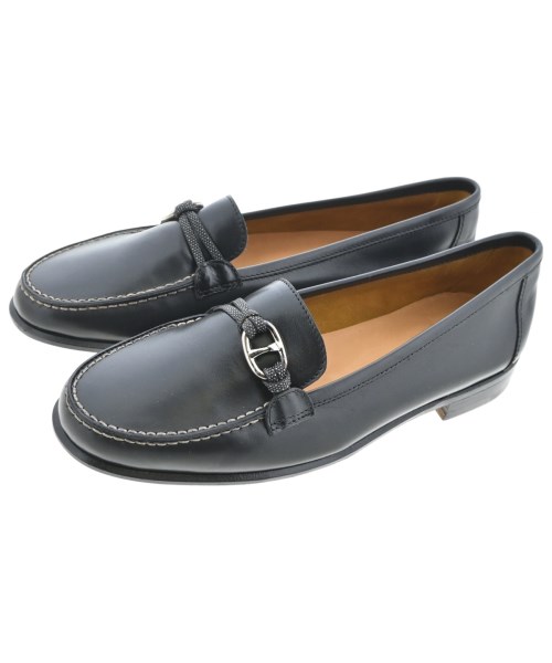 HERMES エルメスドレスシューズ/置き目毛皮 レディース EU37 1/2(24糎位) 黒【中古】【古着】