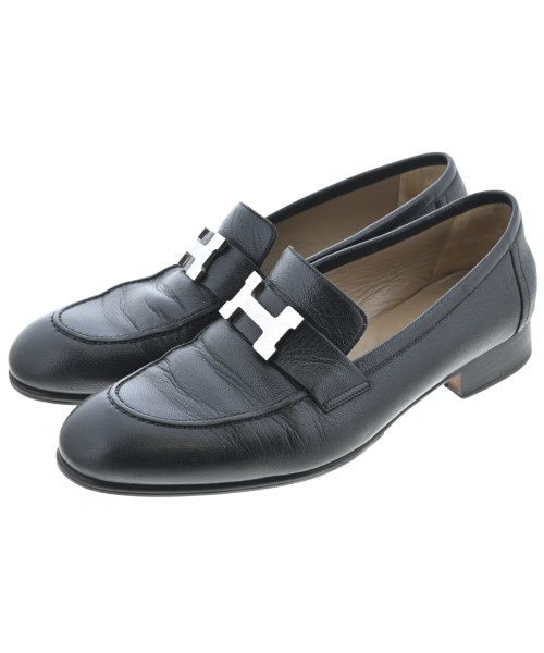 HERMES エルメスビジネス・ドレスシューズ メンズ EU39 1/2(24.5糎位) 黒【中古】【古着】