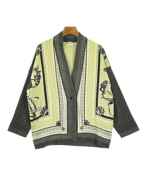 HERMES エルメスジレー レディース 34(XXS位) 黄x黒x白(総柄)【中古】【古着】