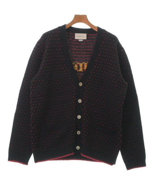 【美品】GUCCI グッチ　グレー ロゴ入りカーディガン　5歳 GGウール ブークレ ジャカード カーディガングレー＆アイボリー