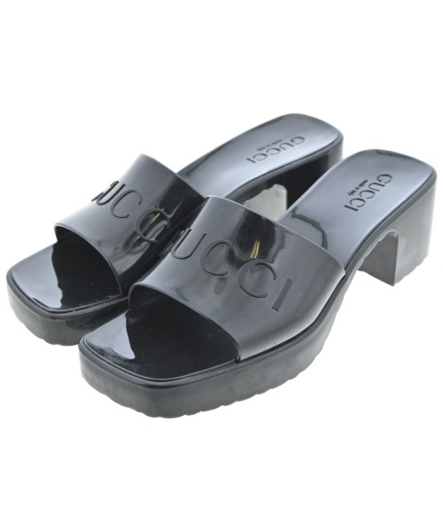 GUCCI グッチ サンダル レディース EU37(23.5cm位) 黒 【中古】【古着】