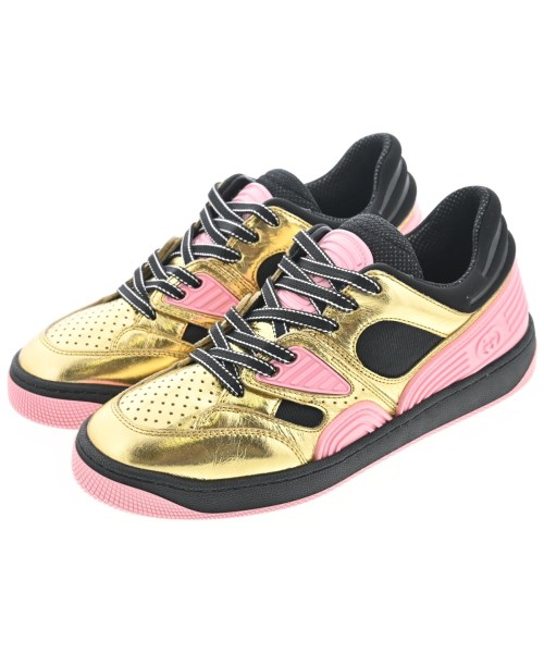 GUCCI グッチスニーカー レディース EU34 1/2(21珊位) さくら色xゴールド【中古】【古着】