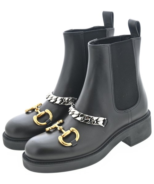 GUCCI グッチブーツ レディース EU34 1/2(21糎位) 黒【中古】【古着】