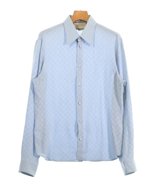GUCCI グッチ カジュアルシャツ メンズ 15(S位) 水色(総柄) 【中古】【古着】