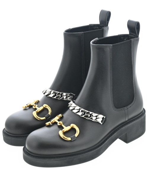 GUCCI グッチブーツ レディース EU34 1/2(21糎位) 黒【中古】【古着】