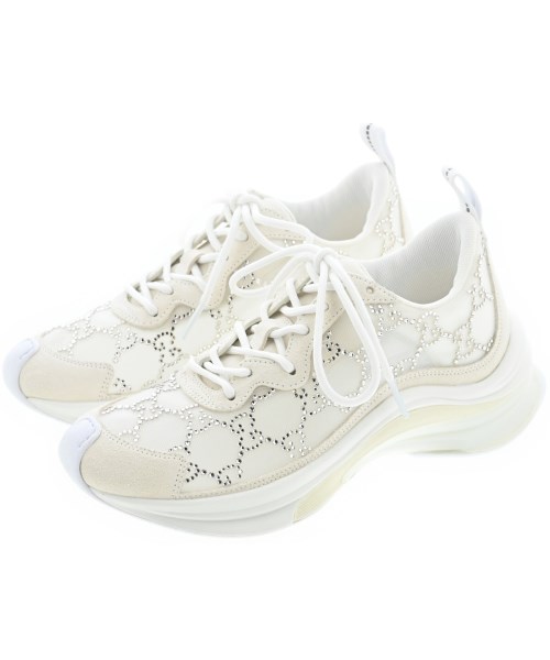 GUCCI グッチスニーカー レディース EU34 1/2(21糎位) 白【中古】【古着】