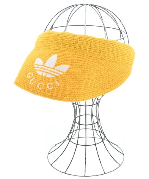 GUCCI グッチ 帽子（その他） レディース - 黄x白 【中古】【古着】