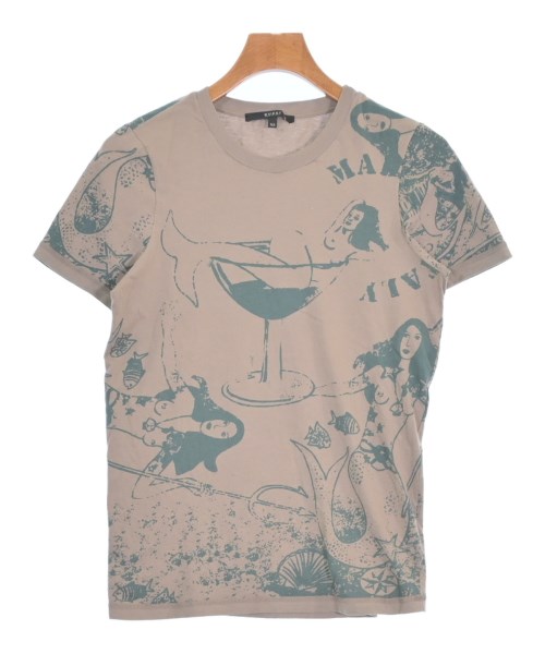 GUCCI グッチ Tシャツ・カットソー メンズ XS ベージュx緑(総柄) 【中古】【古着】