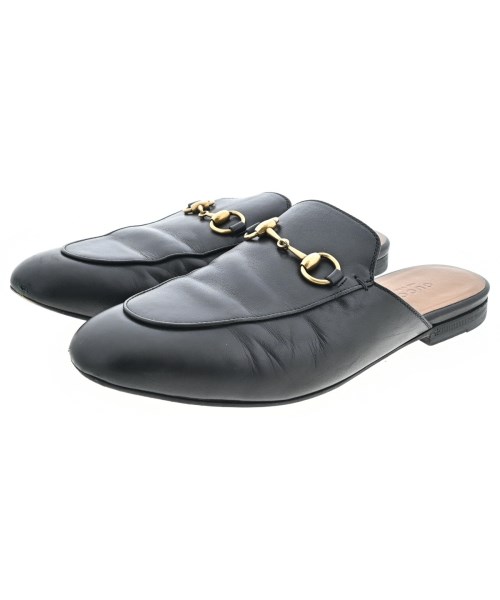 GUCCI グッチ ミュール サンダル ベロア ビジュー ネイビー 35 GUCCI グッチ ミュール サンダル ベロア ビジュー ネイビー 35