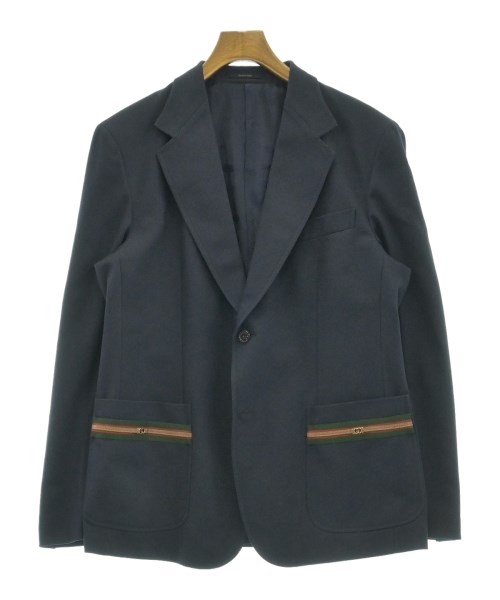 GUCCI グッチ テーラードジャケット メンズ 52(XL位) 紺 【中古】【古着】