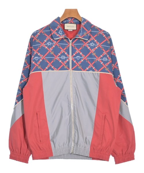 GUCCI グッチブルゾン（その他） メンズ XS 赤x紺xシルバー(総柄)【中古】【古着】