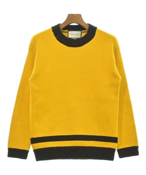 GUCCI グッチ ニット・セーター メンズ S 黄x茶 【中古】【古着】
