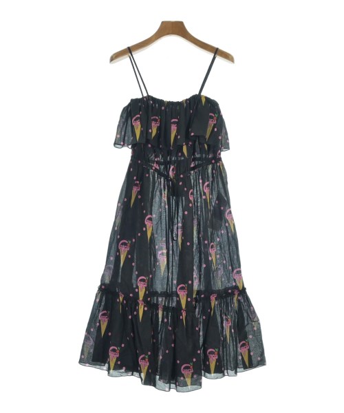 GUCCI グッチ ワンピース レディース 38(S位) 黒xピンクxベージュ等(総柄) 【中古】【古着】