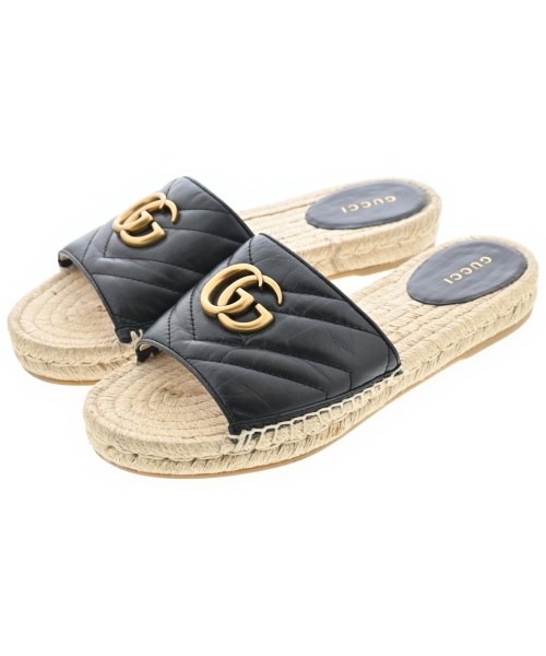 GUCCI グッチ サンダル レディース -(23cm位) 黒 【中古】【古着】