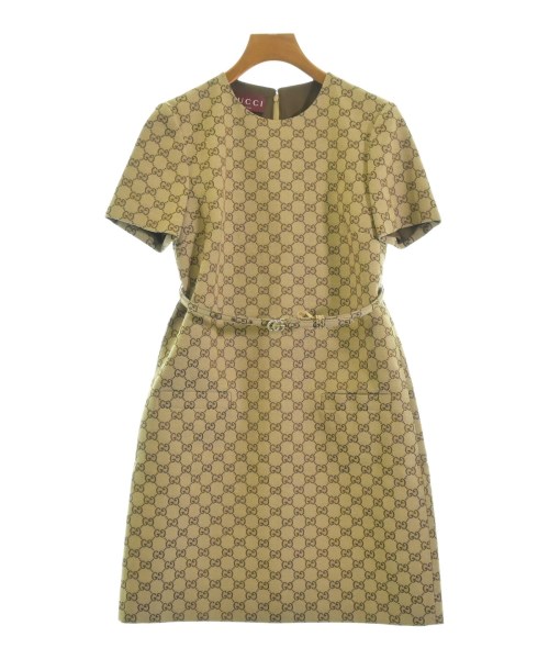 GUCCI グッチ衣装 レディース 36(XS位) ベージュx茶(総柄)【中古】【古着】