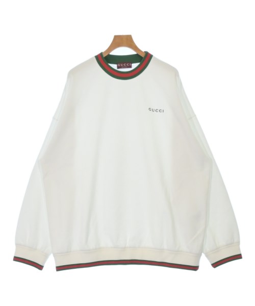 GUCCI グッチスウェット メンズ XL 白x緑【中古】【古着】