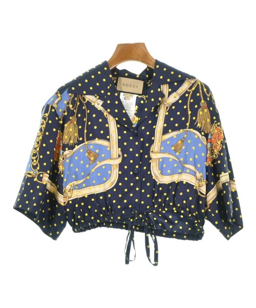 GUCCI グッチブラウス レディース 38(S位) 紺x黄x水色等(ドット)【中古】【古着】|RAGTAG(ブランド古着のラグタグ)