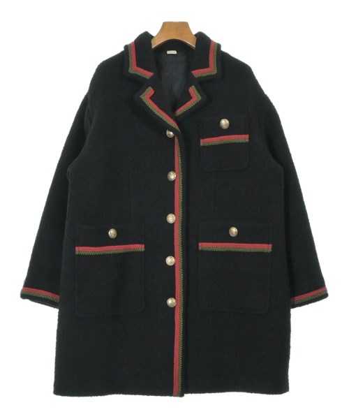 GUCCI グッチ厚地の外套（余分の物） レディース 38(S位) 黒【中古】【古着】 レディースファッション-コート・ジャケット