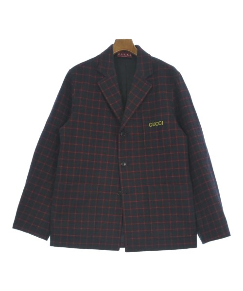 GUCCI グッチカジュアルジャケット メンズ 46(M位) 紺x赤x緑(チェック)【中古】【古着】|RAGTAG(ブランド古着のラグタグ)