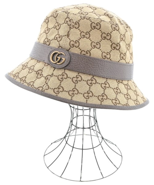 GUCCI グッチかぶり笠 メンズ - ベージュx茶(総柄)【中古】【古着】