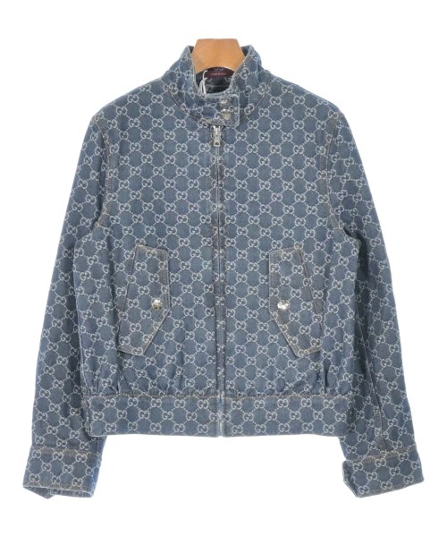 GUCCI グッチデニムジャケット レディース 40(M位) 青x白(総柄)【中古】【古着】