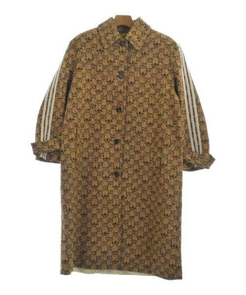 GUCCI グッチ ステンカラーコート レディース 40(M位) オレンジx黒x緑等(総柄) 【中古】【古着】