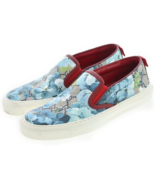 GUCCI グッチ スニーカー レディース EU34(20.5cm位) ベージュx水色x紺等(総柄) 【中古】【古着】