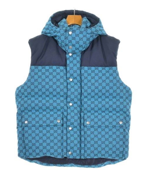 GUCCI グッチダウンジャケット/ダウンベスト メンズ 48(L位) 青x紺(総柄)【中古】【古着】｜RAGTAG（ブランド古着のラグタグ）