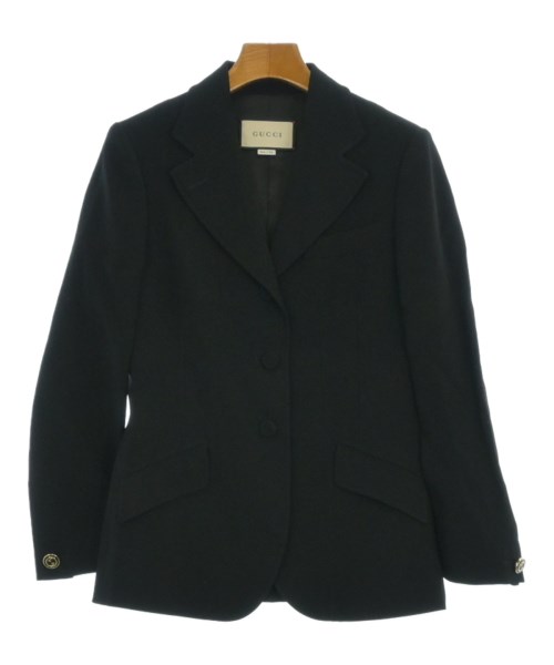 GUCCI グッチ テーラードジャケット レディース 38(S位) 黒 【中古】【古着】