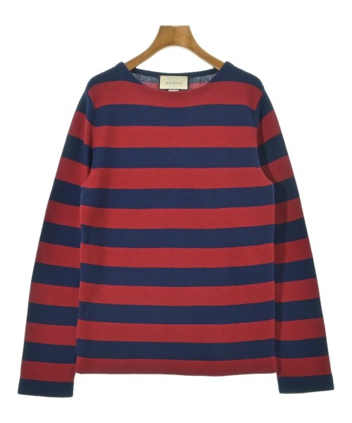GUCCI グッチ ニット・セーター レディース XS 紺x赤(ボーダー) 【中古】【古着】