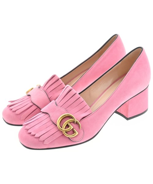 GUCCI グッチパンプス レディース EU37 1/2(24糎位) サクラ色【中古】【古着】