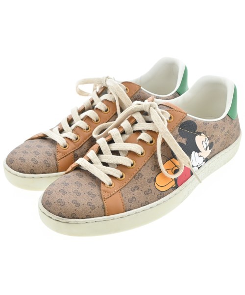 GUCCI グッチスニーカー メンズ UK6(24.5糎位) 茶【中古】【古着】
