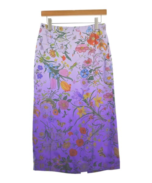 GUCCI グッチ ロング・マキシ丈スカート レディース -(L位) 紫x緑xオレンジ等(花柄) 【中古】【古着】 57,060円