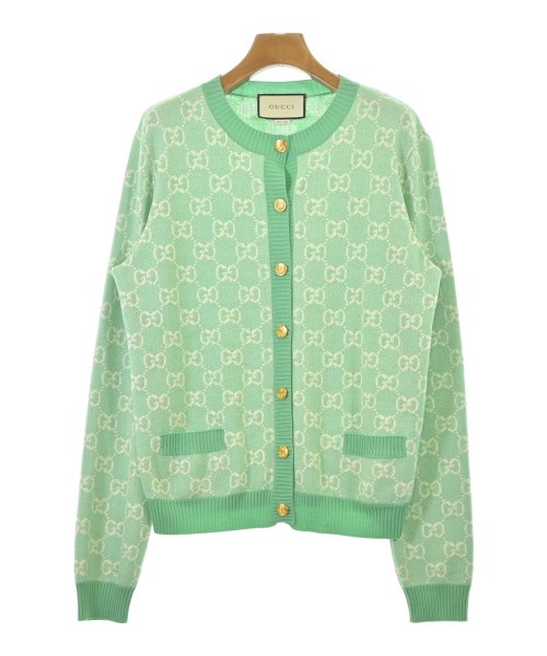 GUCCI グッチジレー レディース L 緑x白(総柄)【中古】【古着】