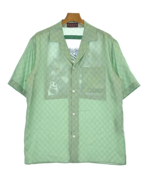 GUCCI グッチカジュアルシャツ メンズ 46(M位) 緑(総柄)【中古】【古着】