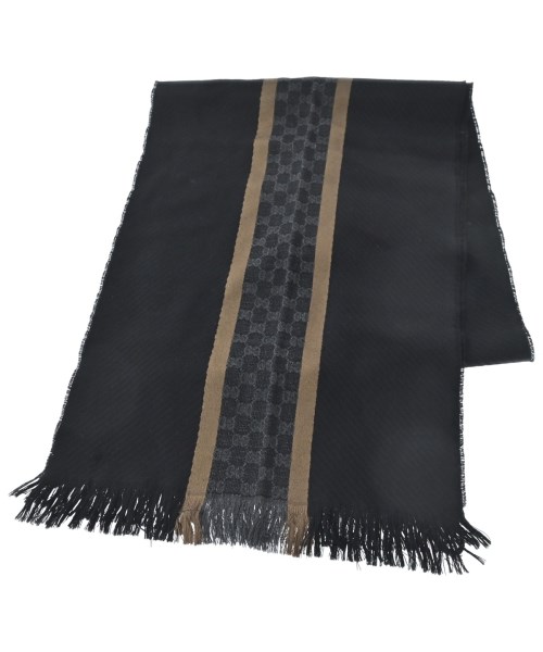 GUCCI グッチマフラー レディース - 黒x茶xグレー【中古】【古着】｜RAGTAG（ブランド古着のラグタグ）
