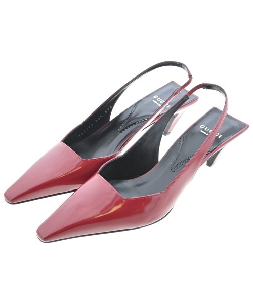 GUCCI グッチパンプス レディース EU38 1/2(25糎位) 赤【中古】【古着】