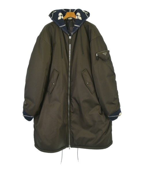 PRADA プラダ ダウンコート メンズ S 茶 【中古】【古着】