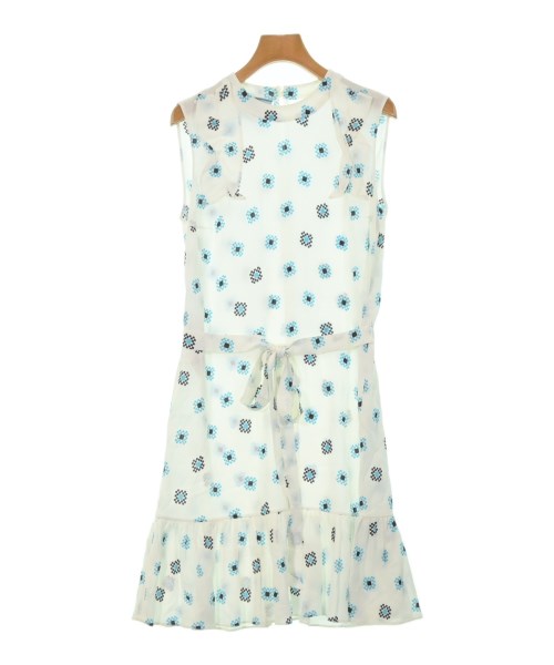 PRADA プラダワンピース レディース 38(S位) 白x水色x黒(総柄)【中古】【古着】｜RAGTAG（ブランド古着のラグタグ）