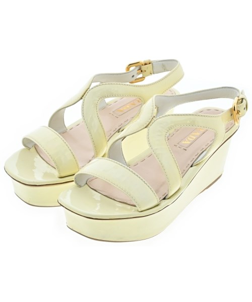 PRADA プラダ サンダル レディース EU36(22.5cm位) 黄系 【中古】【古着】